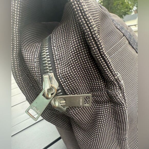 Hermes Grey Herline Canvas MM Tote Top Handle Bag with COA - Picture 4 of 11